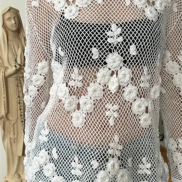 vintage flower net knit 