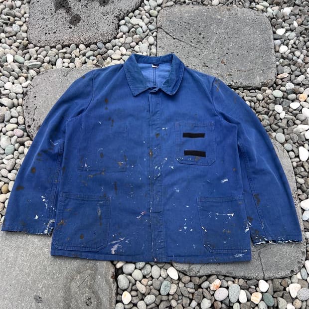 OLD VINTAGE PAINTED DENIM 데님프렌치워크자켓