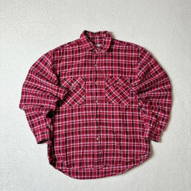 레이디 랭글러 90's 재팬 더블 포켓 체크 남방 PN7879