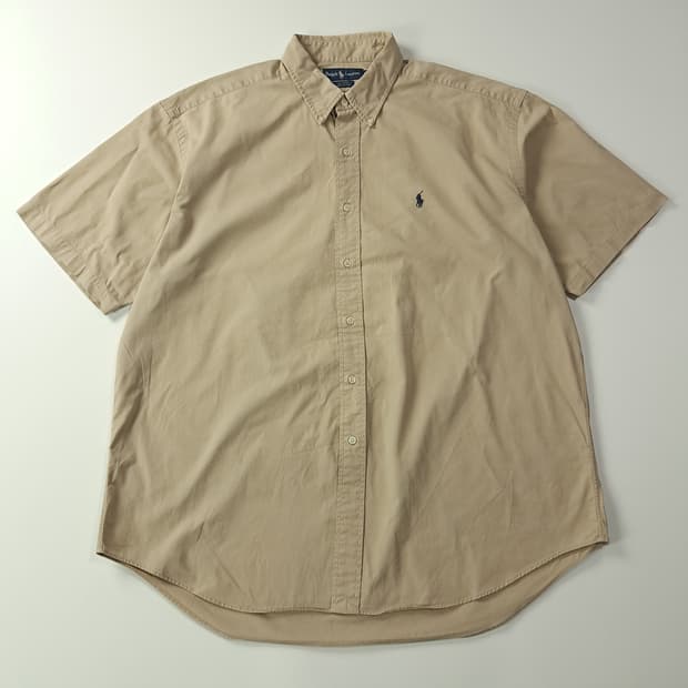 CK721 XL 폴로 90s 블레이크핏 베이지 반팔 셔츠 남방