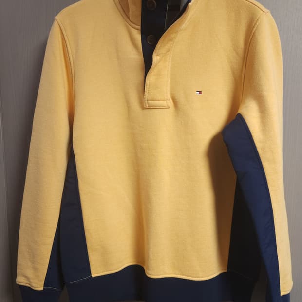 타미힐피거 기모 하프넥 맨투맨, M