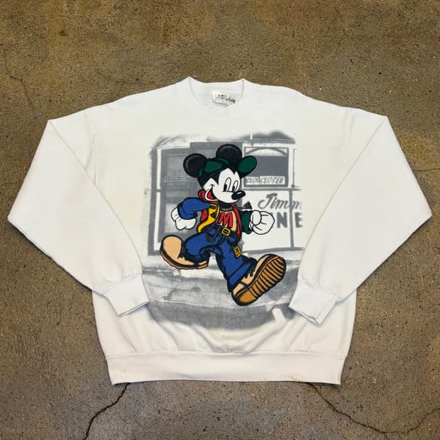 레어 90s 미국 빈티지 디즈니 미키마우스 맨투맨