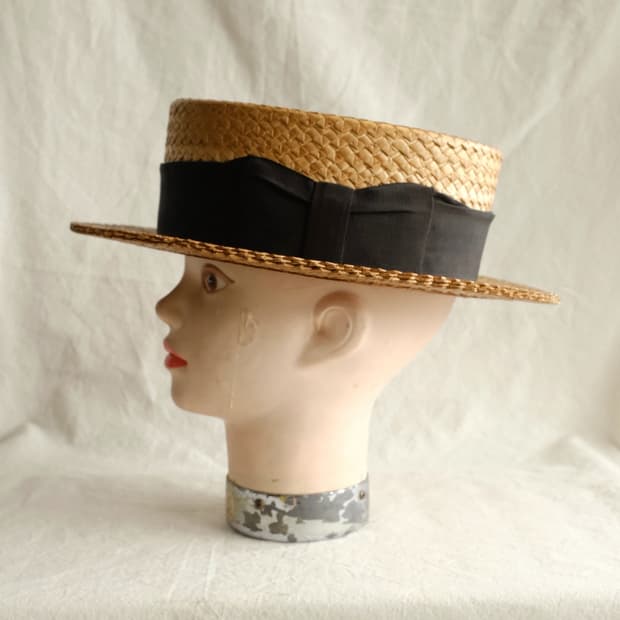 1950s Moreys Bostonian Boater Hat