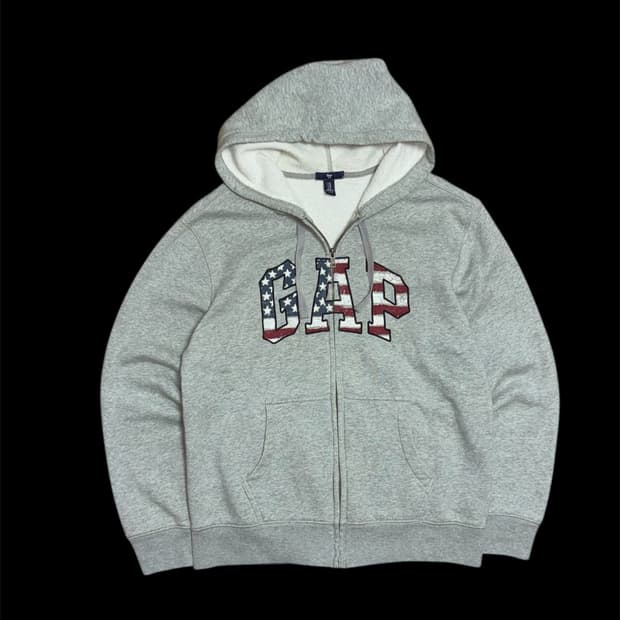 gap 갭 성조기 로고 후드 집업