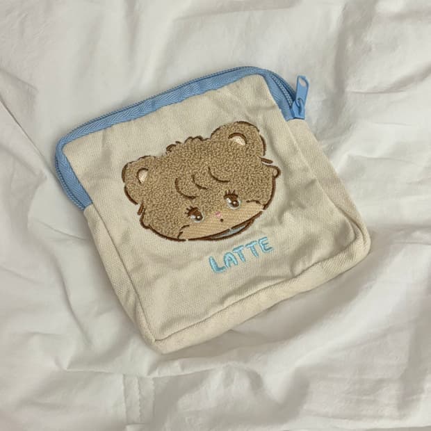 미코 캐릭터즈 파우치 라떼 가챠 생리대 파우치