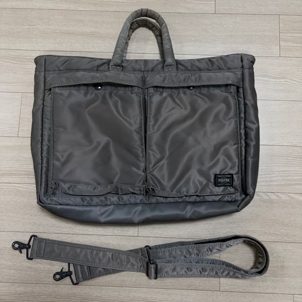 요시다포터 porter 2way 브리프 토트백 노트북가방 실버그레이