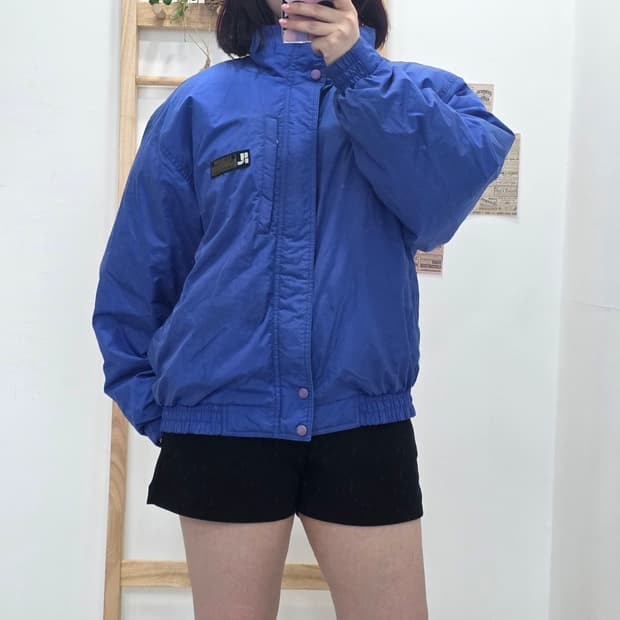 [프립]엘엘빈(L.L.Bean) 90s 빈티지 웜업 패딩 자켓 블루 배색