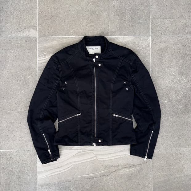 Matin Kim Cotton Biker Jumper Black