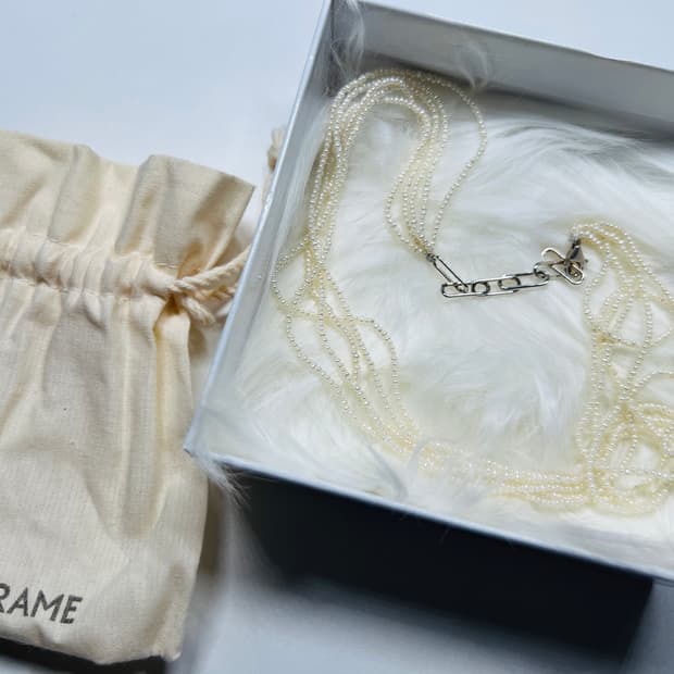 Coldframe pearl necklace 콜드프레임 펄 5줄 목걸이