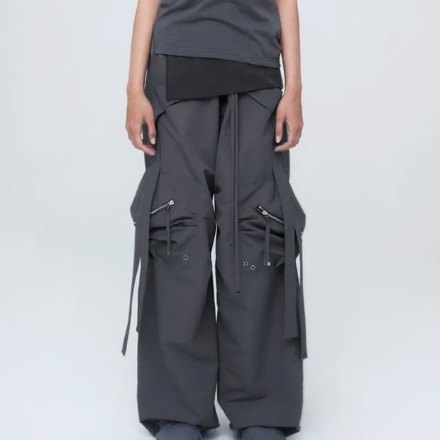 나체 카고팬츠 CONVEX TIE CARGO PANTS