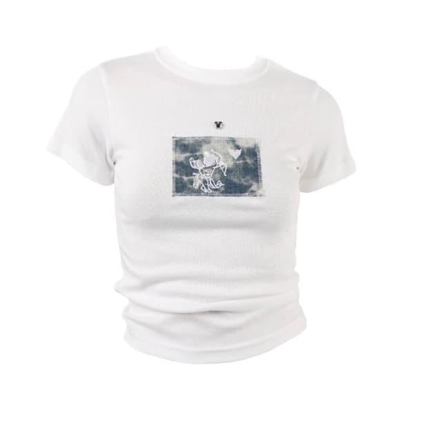 언헤이 eonHEY 큐피드 반팔 티셔츠 화이트