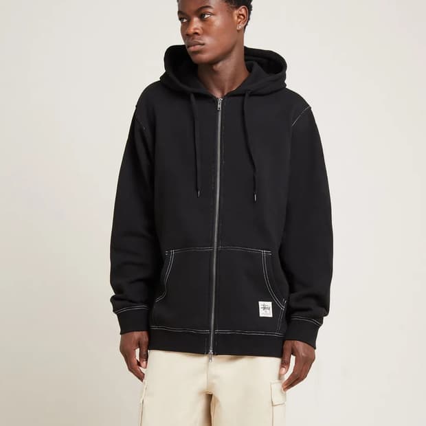 스투시 더블페이스 후드 집업 M