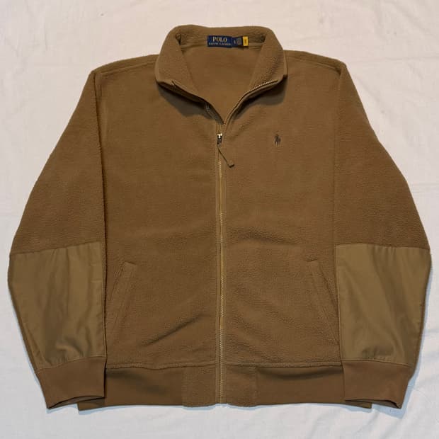 폴로 랄프로렌 해링턴 브러쉬드 플리스 자켓 베이지