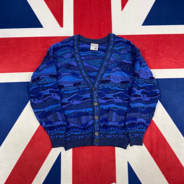 빈티지 케이블 가디건 여성 M 