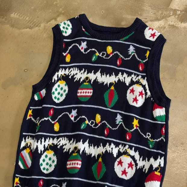 S 루트 66 크리스마스 어글리 니트 베스트