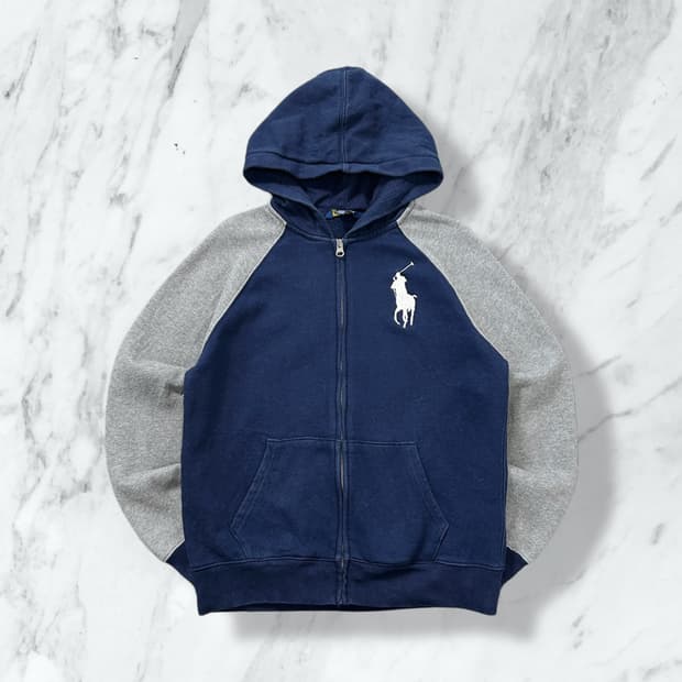 폴로 랄프로렌 빅포니 네이비 후드집업 