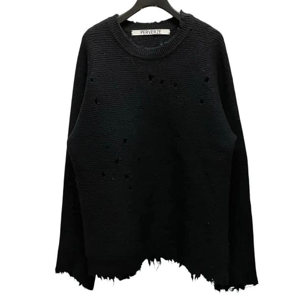 PERVERZE 퍼버즈 데미지 울 니트