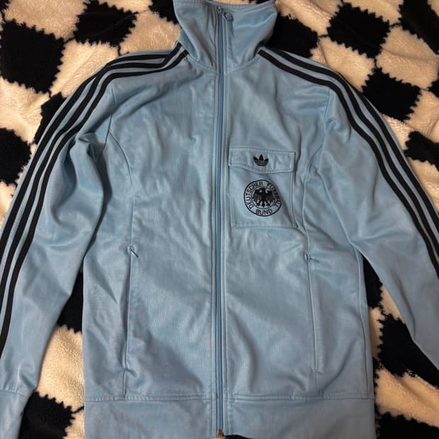 아디다스 독일 트랙탑 져지 하늘색 105