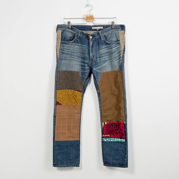 준야와타나베16SS 더블니 패치워크 데님