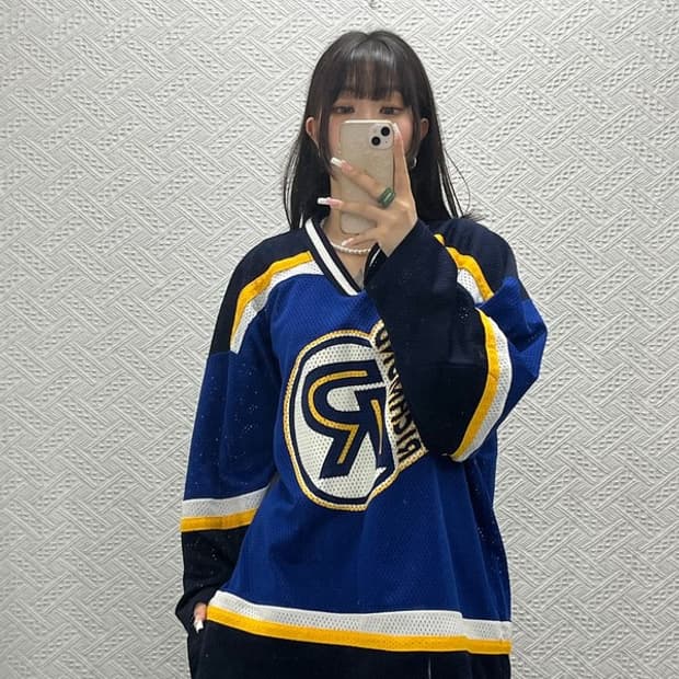 고베 올드스쿨 리치몬드 아이스하키 긴팔 져지 유니폼 XL C13596