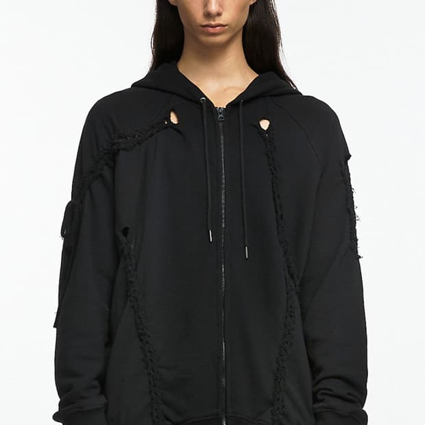 나체 BRAID HOODIE ZIP-UP