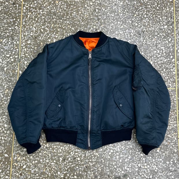 90s USA 알파 MIL-J-82790J MA-1 자켓 L