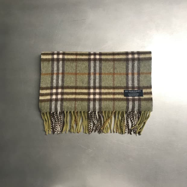 버버리 정품 캐시미어 머플러 그린