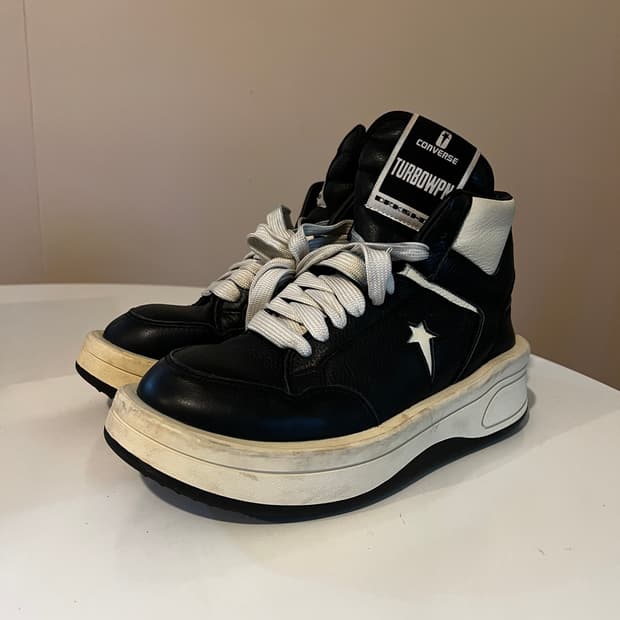 컨버스 x 릭 오웬스 다크쉐도우 터보웨폰 블랙 크림