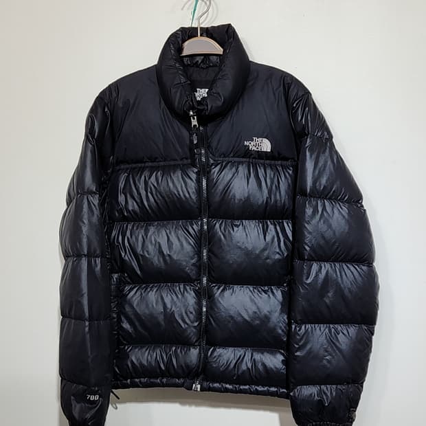 (L) 노스페이스 눕시패딩 점퍼 블랙 거위털 700 구스다운 자켓 