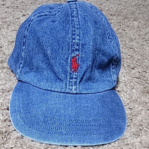 폴로 데님 모자