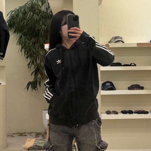 아디다스 트레포일 삼선 후드집업 U240