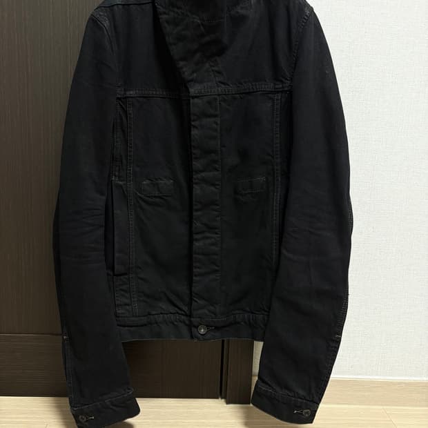 릭오웬스 슬레이브 데님자켓 블랙 xs