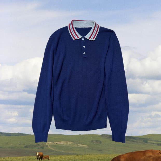빈티지 폴로 니트 럭비 셔츠