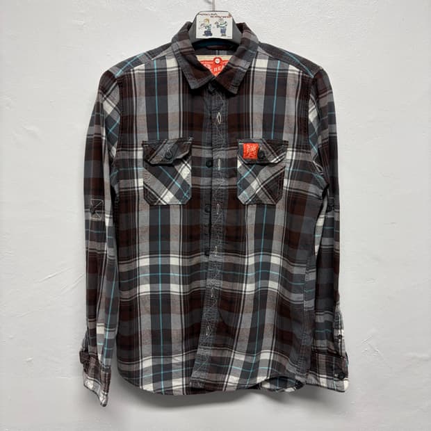 슈퍼드라이 체크 셔츠