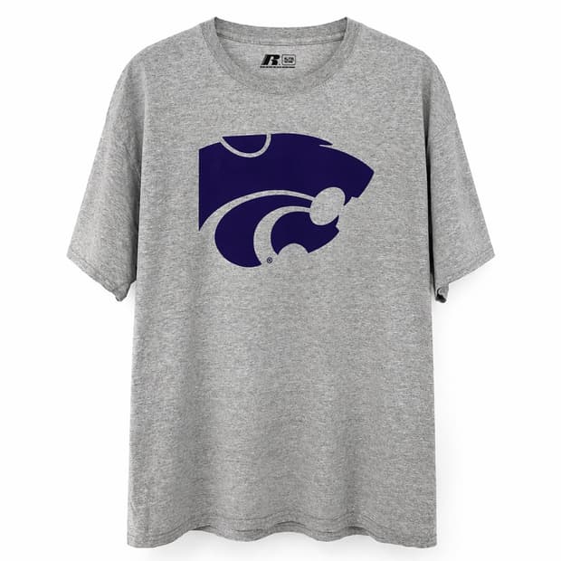 러셀 x 캔자스 스테이트 와일드캣츠 빈티지 로고 티셔츠