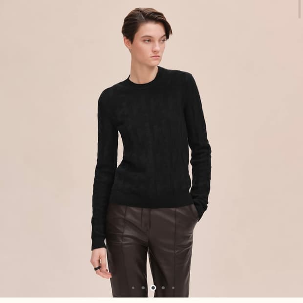 에르메스 슬리브 니트 블랙 34