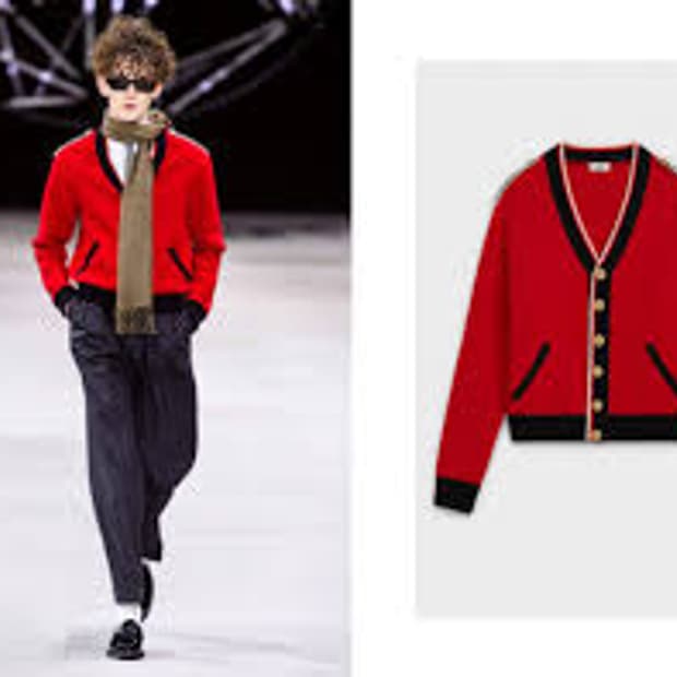 셀린느 19fw 테디 가디건 레드 L사이즈