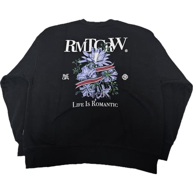 [로맨틱크라운] 플라워 리본 스웻 셔츠