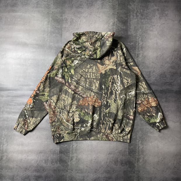 CARHARTT 칼하트 빈티지 카키 패턴 코튼 후드티 A00431