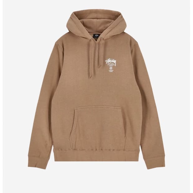 S L 스투시 stussy 월드투어 후드티 브라운 미개봉 새제품 판매