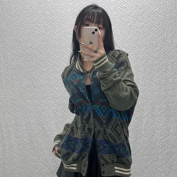 데님앤서플라이 랄프로렌 에스닉 나바호 바시티자켓 XL C08862