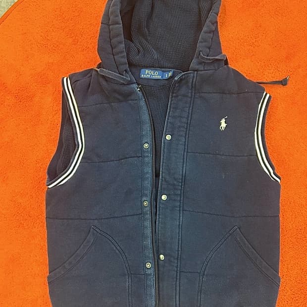 정품 폴로랄프로렌 네이비 레이어드 조끼