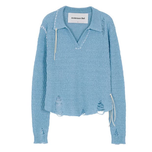 [새상품] 앤더슨벨 에리카 니트 블루