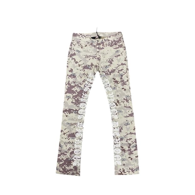 브이론 프렌즈 LVDV 데님팬츠 디지털 카모 미판 미발매