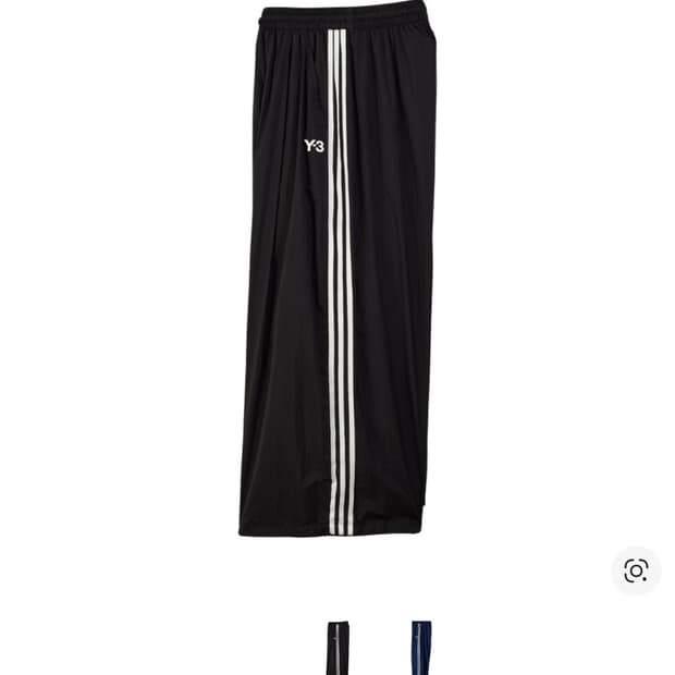 구해요! (W) Y-3 삼선 나일론 트랙수트 바텀 블랙