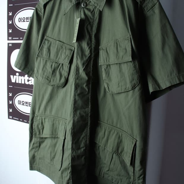 (L-XL) 올드크로우 반팔셔츠 남방 새상품 퍼티그 카키-H34186