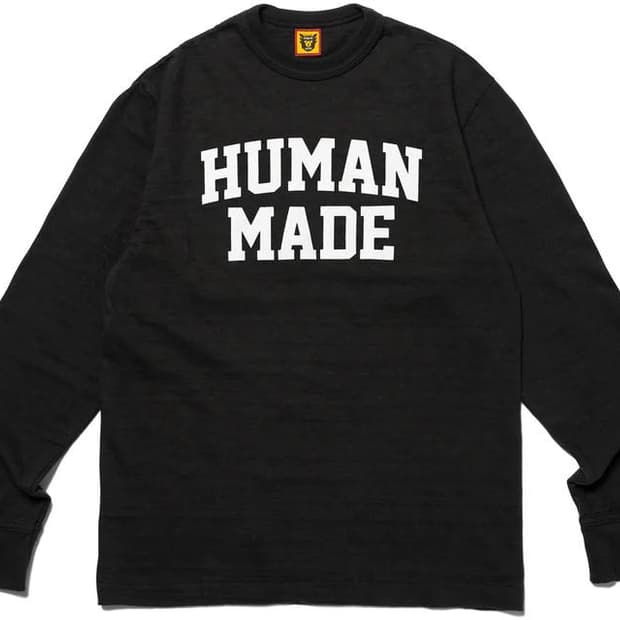 휴먼 메이드 그래픽 롱슬리브 티셔츠 #7 블랙 2XL