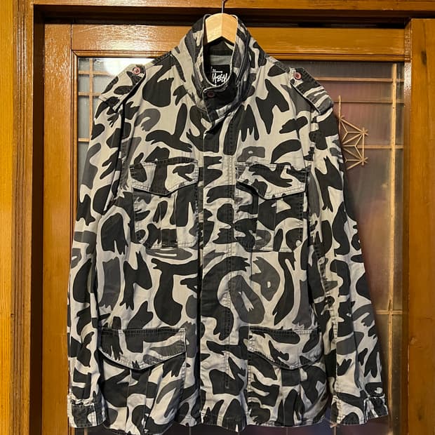 스투시 카모 M65 자켓 L