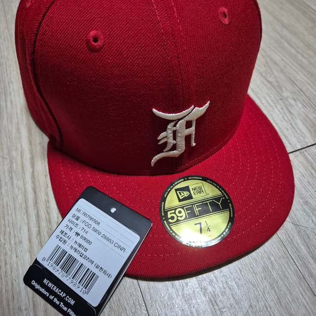 뉴에라 x 피어오브갓 레드 7 1/4