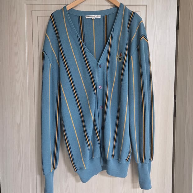 헤리티지 플로스 스트라이프 가디건 M
